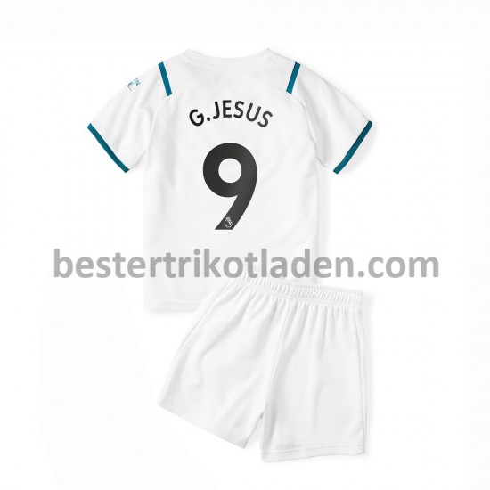 Fußballtrikot Manchester City Gabriel Jesus 9 Auswärts Trikot Away 2021-2022 für Kinder