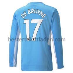 Fußballtrikot Manchester City Kevin De Bruyne 17 Heim Trikot Home 2021-2022 Langarm für Herren