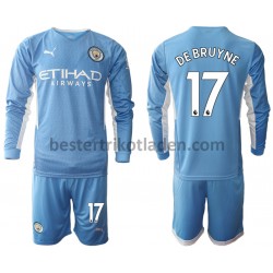 Fußballtrikot Manchester City Kevin De Bruyne 17 Heim Trikot Home 2021-2022 Langarm für Kinder
