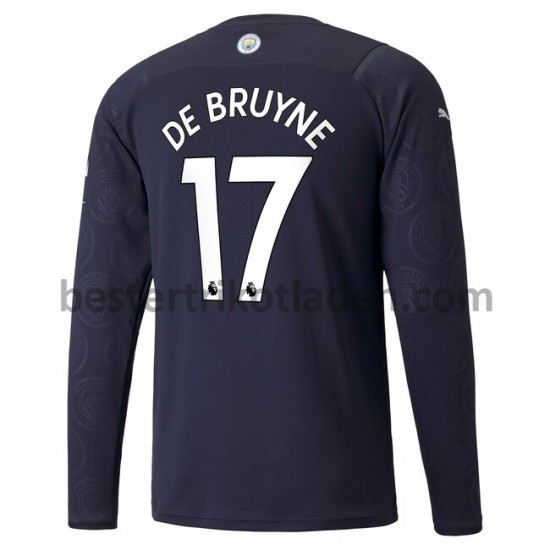 Fußballtrikot Manchester City Kevin De Bruyne 17 Drittes Fußballtrikot 2021-2022 Langarm für Herren