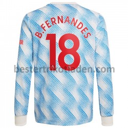 Fußballtrikot Manchester United Bruno Fernandes 18 Auswärts Trikot Away 2021-2022 Langarm für Herren