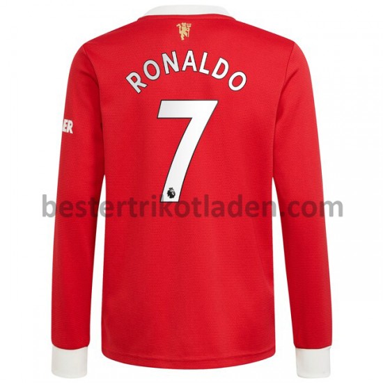 Fußballtrikot Manchester United Cristiano Ronaldo 7 Heim Trikot Home 2021-2022 Langarm für Herren