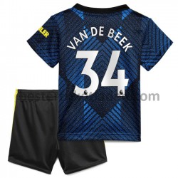 Fußballtrikot Manchester United Donny van de Beek 34 Ausweich Trikot 3rd 2021-2022 für Kinder