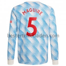 Fußballtrikot Manchester United Harry Maguire 5 Auswärts Trikot Away 2021-2022 Langarm für Herren