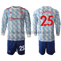 Fußballtrikot Manchester United Jadon Sancho 25 Auswärts Trikot Away 2021-2022 Langarm für Kinder