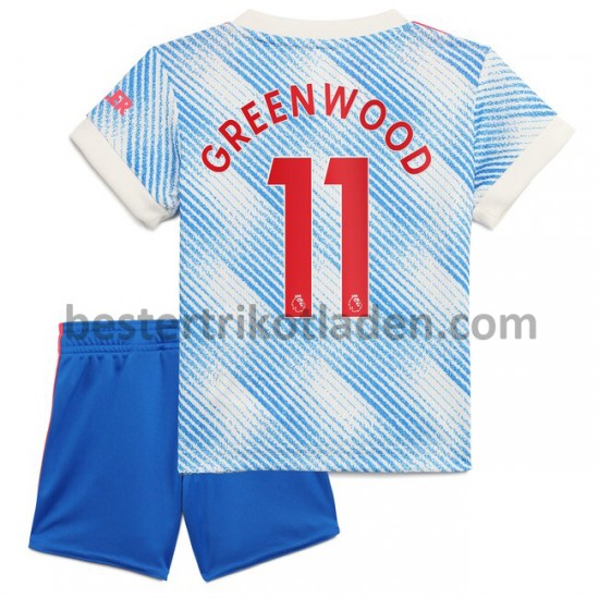 Fußballtrikot Manchester United Mason Greenwood 11 Auswärts Trikot Away 2021-2022 für Kinder