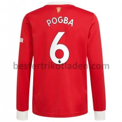 Fußballtrikot Manchester United Paul Pogba 6 Heim Trikot Home 2021-2022 Langarm für Herren