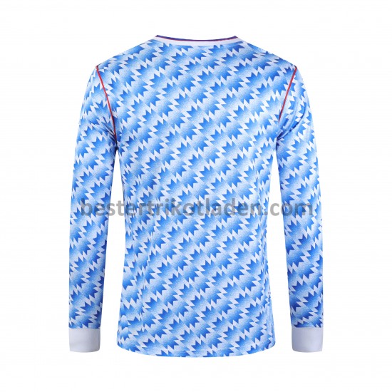Fußballtrikot Manchester United Retro Heim Trikot Home 1992 Langarm für Herren