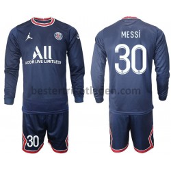 Fußballtrikot Paris Saint-Germain MESSI 30 Heim Trikot Home 2021-2022 Langarm für Kinder