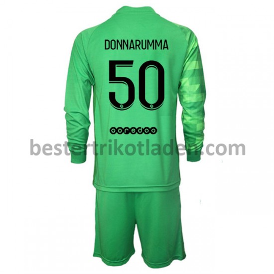 Fußballtrikot Paris Saint-Germain Torwart Gianluigi Donnarumma 50 Ausweich Trikot 3rd 2021-2022 Langarm für Kinder