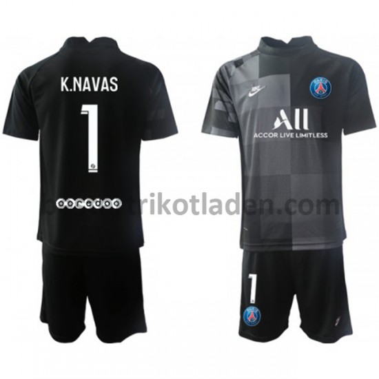 Fußballtrikot Paris Saint-Germain Torwart Keylor Navas 1 Auswärts Trikot Away 2021-2022 für Kinder