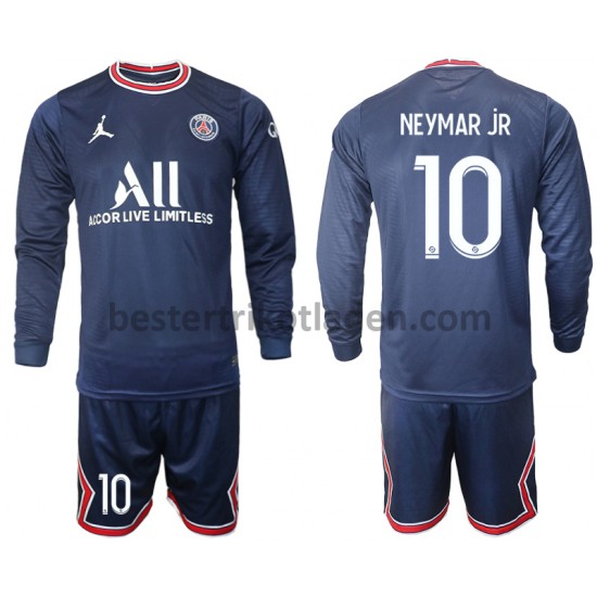 Fußballtrikot Paris Saint-Germain Neymar JR 10 Heim Trikot Home 2021-2022 Langarm für Kinder
