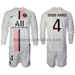 Fußballtrikot Paris Saint-Germain Sergio Ramos 4 Auswärts Trikot Away 2021-2022 Langarm für Kinder