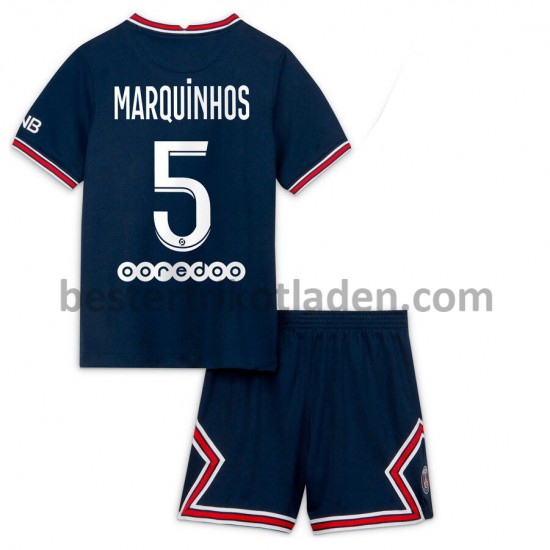 Fußballtrikot Paris Saint-Germain PSG Marquinhos 5 Heim Trikot Home 2021-2022 für Kinder