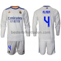 Fußballtrikot Real Madrid Alaba 4 Heim Trikot Home 2021-2022 Langarm für Kinder