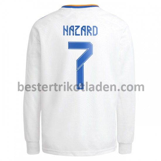 Fußballtrikot Real Madrid Eden Hazard 7 Heim Trikot Home 2021-2022 Langarm für Herren