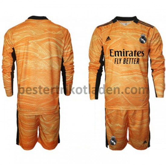 Fußballtrikot Real Madrid Torwart Auswärts Trikot Away 2021-2022 Langarm für Kinder