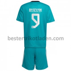 Fußballtrikot Real Madrid Karim Benzema 9 Ausweich Trikot 3rd 2021-2022 für Kinder