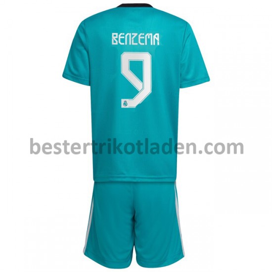 Fußballtrikot Real Madrid Karim Benzema 9 Ausweich Trikot 3rd 2021-2022 für Kinder