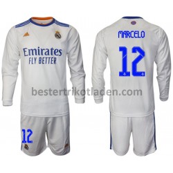 Fußballtrikot Real Madrid Marcelo 12 Heim Trikot Home 2021-2022 Langarm für Kinder