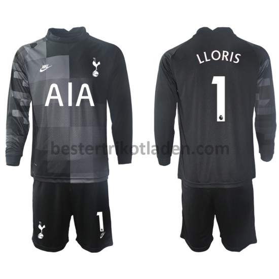 Fußballtrikot Tottenham Hotspur Hugo Lloris 1 Torwart Auswärts Trikot Away 2021-2022 Langarm für Kinder