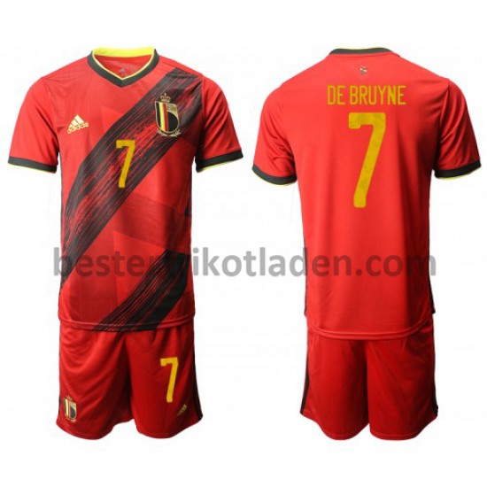 Fußballtrikot Belgien Kevin De Bruyne 7 Heim Trikot Home Euro 2020 für Kinder