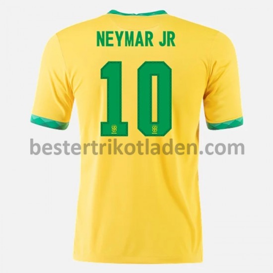 Fußballtrikot Brasilien Neymar JR 10 Heim Trikot Home 2020-2021 für Herren