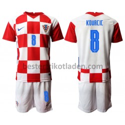 Fußballtrikot Kroatien Mateo Kovacic 8 Heim Trikot Home Euro 2020 für Kinder