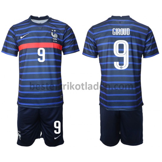 Fußballtrikot Frankreich Olivier Giroud 9 Heim Trikot Home Euro 2020 für Kinder
