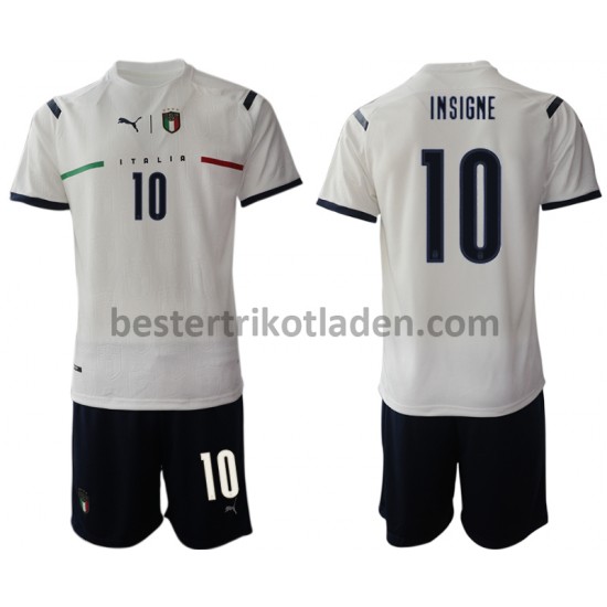 Fußballtrikot Italien Lorenzo Insigne 10 Auswärts Trikot Away 2021-2022 für Kinder