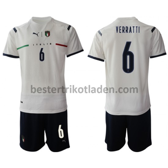 Fußballtrikot Italien Marco Verratti 6 Auswärts Trikot Away 2021-2022 für Kinder