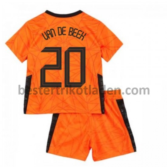 Fußballtrikot Niederlande Donny van de Beek 20 Heim Trikot Home Euro 2020 für Kinder