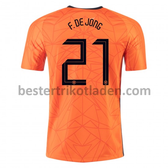 Fußballtrikot Niederlande Frenkie de Jong 21 Heim Trikot Home Euro 2020 für Herren