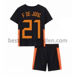 Fußballtrikot Niederlande Frenkie de Jong 21 Auswärts Trikot Away Euro 2020 für Kinder
