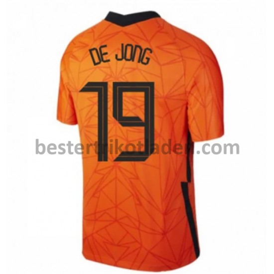Fußballtrikot Niederlande Luuk de Jong 19 Heim Trikot Home Euro 2020 für Herren