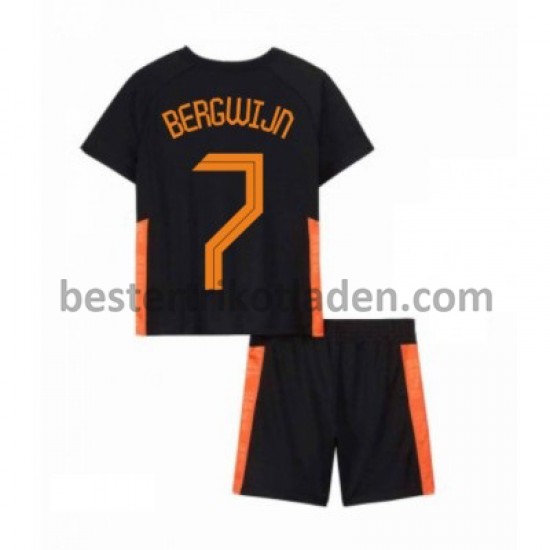 Fußballtrikot Niederlande Steven Bergwijn 7 Auswärts Trikot Away Euro 2020 für Kinder