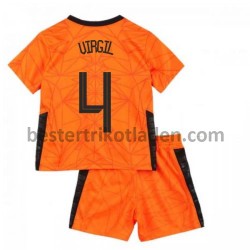 Fußballtrikot Niederlande Virgil van Dijk 4 Heim Trikot Home Euro 2020 für Kinder