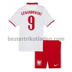 Fußballtrikot Polen Robert Lewandowski 9 Heim Trikot Home Euro 2020 für Kinder