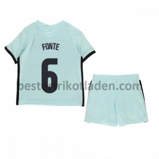 Fußballtrikot Portugal Jose Fonte 6 Auswärts Trikot Away Euro 2020 für Kinder