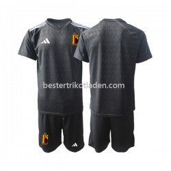 Fußballtrikot Belgien Courtois 1 Torwart Auswärts Trikot Away 2022 Kurzarm für Kinder
