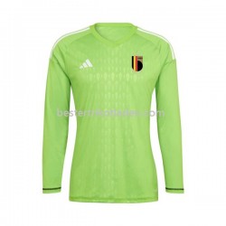 Fußballtrikot Belgien Torwart Heim Trikot Home 2021-2022 Langarm für Herren
