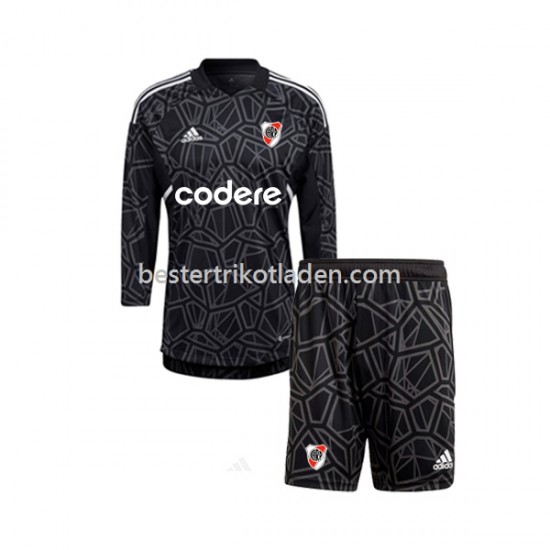 Fußballtrikot River Plate 2023 Torwart Heim Trikot Home Langarm für Kinder