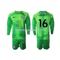 Fußballtrikot Chelsea Edouard Mendy 16 Torwart Ausweich Trikot 3rd 2022-2023 Langarm für Kinder
