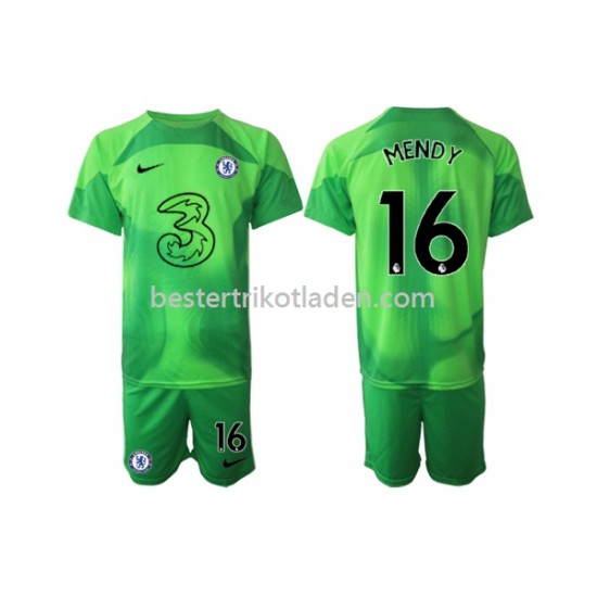 Fußballtrikot Chelsea Edouard Mendy 16 Torwart Ausweich Trikot 3rd 2022-2023 Kurzarm für Kinder