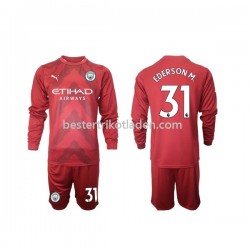 Fußballtrikot Manchester City Ederson M 31 Torwart Heim Trikot Home 2022-2023 Langarm für Kinder