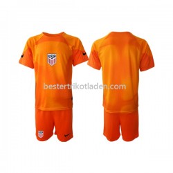 Fußballtrikot USA Torwart Heim Trikot Home WM 2022 Kurzarm für Kinder