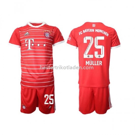 Fußballtrikot Bayern München Muller 25 Heim Trikot Home 2022-2023 für Kinder