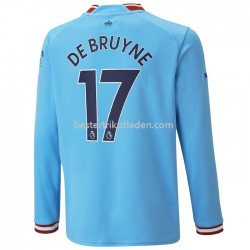 Fußballtrikot Manchester City De Bruyne 17 Heim Trikot Home 2022-2023 Langarm für Herren