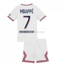 Fußballtrikot Paris Saint-Germain Kylian Mbappe 7 Viertes Trikot 2021-2022 für Kinder