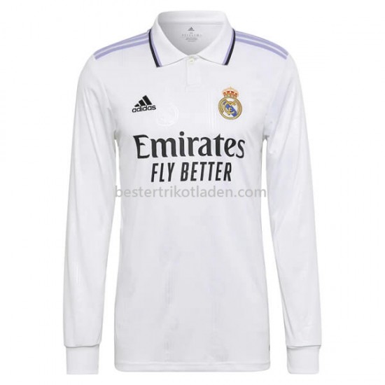 Fußballtrikot Real Madrid Heim Trikot Home 2022-2023 Langarm für Herren